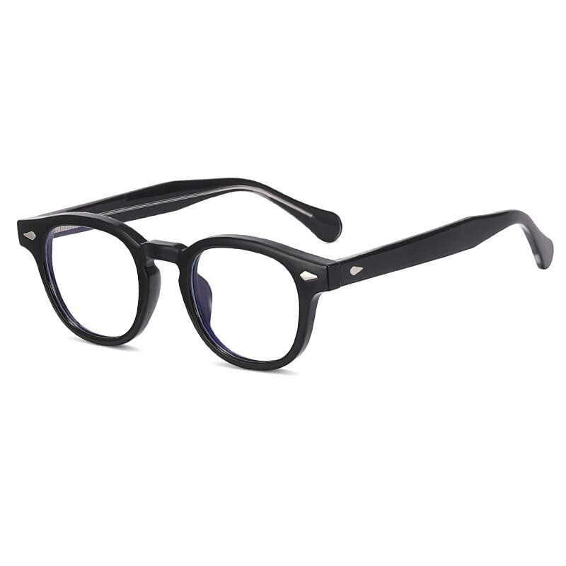 CCspace Unisex Full Rim Round Square Tr 90 Titanium Eyeglasses 54962 Full Rim CCspace China BlackSilver