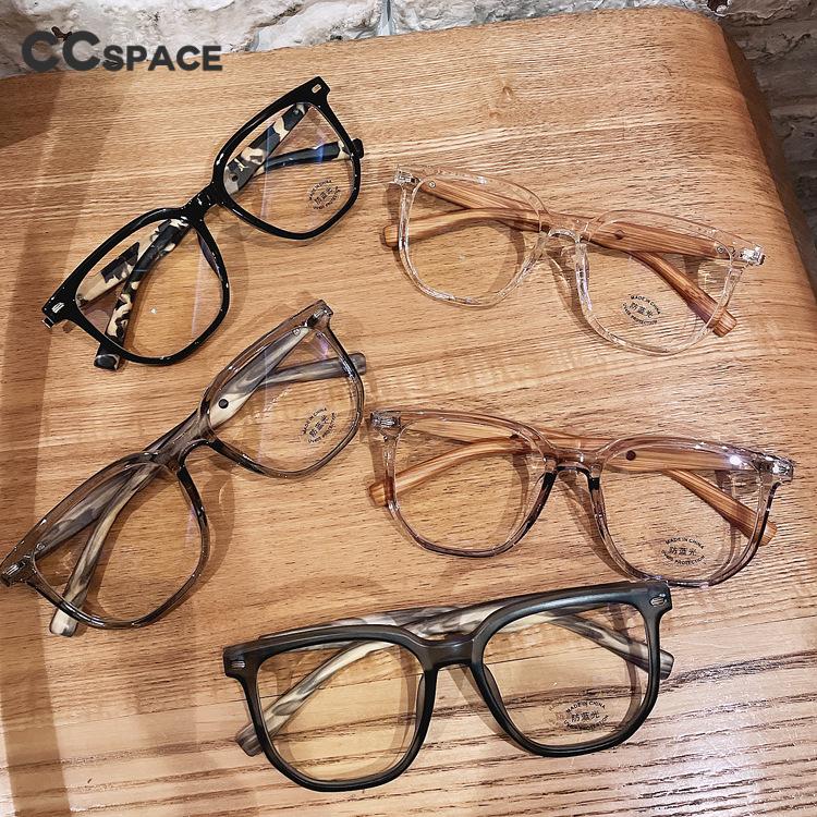 CCspace Unisex Full Rim Big Polygon Square Tr 90 Titanium Eyeglasses 55580 Full Rim CCspace