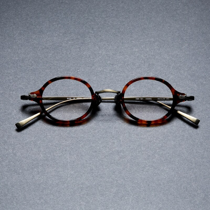Gatenac Unisex Full Rim Round Tr 90 Titanium Eyeglasses Gxyj969 Full Rim Gatenac