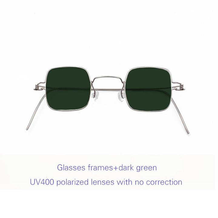Yujo Unisex Full Rim Small Square Stainless Steel Eyeglasses Y070 Full Rim Yujo C3 China