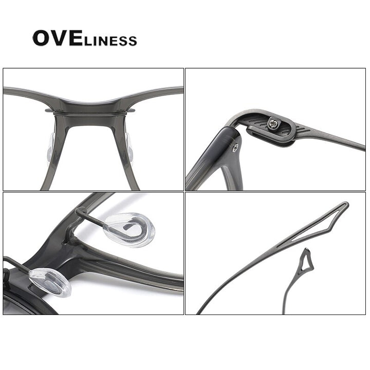 Oveliness Unisex Full Rim Square Acetate Titanium Eyeglasses Act-Seven Full Rim Oveliness