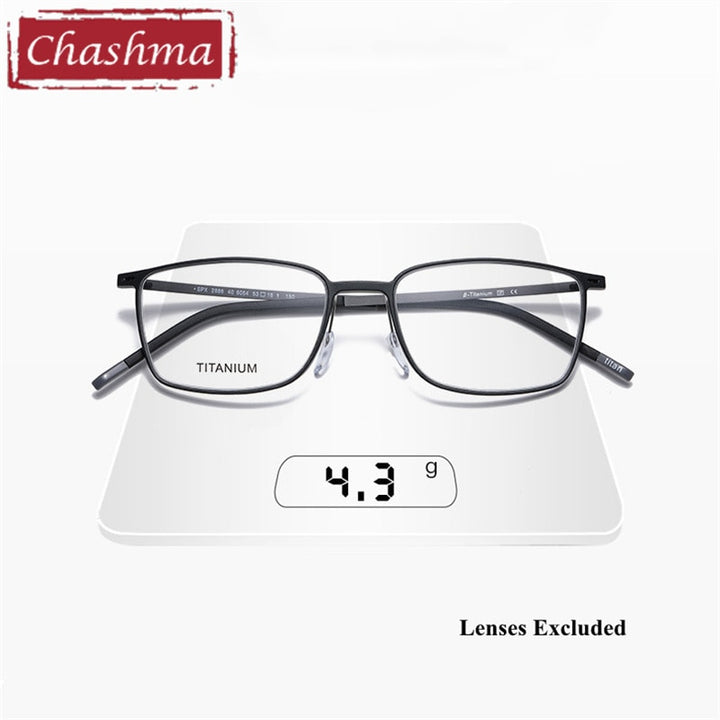 Chashma Ottica Unisex Full Rim Square Tr 90 Titanium Eyeglasses 2886 Full Rim Chashma Ottica