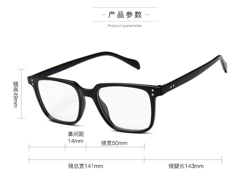 CCspace Unisex Full Rim Square Acetate Eyeglasses 55436 Full Rim CCspace