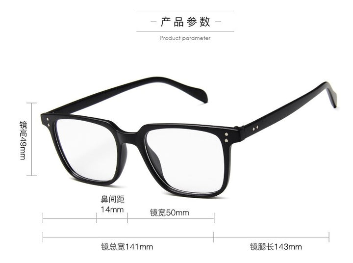 CCspace Unisex Full Rim Square Acetate Eyeglasses 55436 Full Rim CCspace