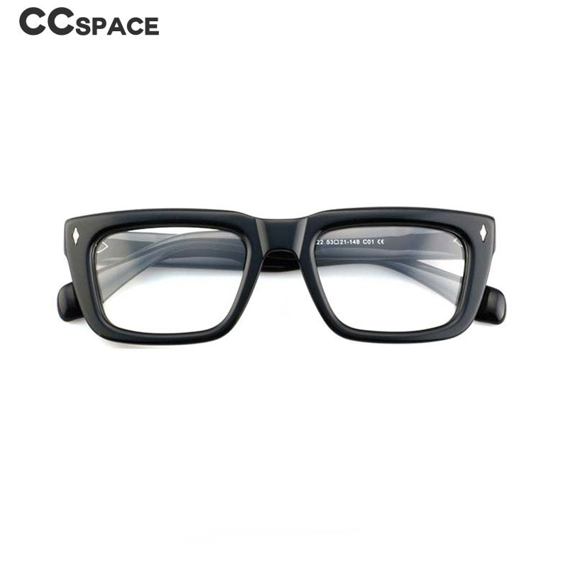 CCspace Unisex Full Rim Square Cat Eye Acetate Eyeglasses 54908 Full Rim CCspace