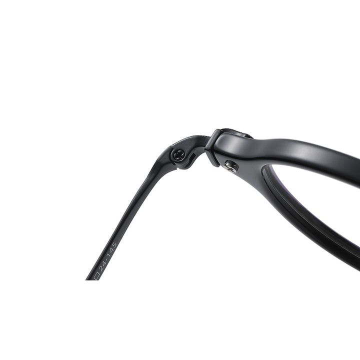 Muzz Men's Full Rim Small Round Acetate Titanium Eyeglasses 180 Full Rim Muzz