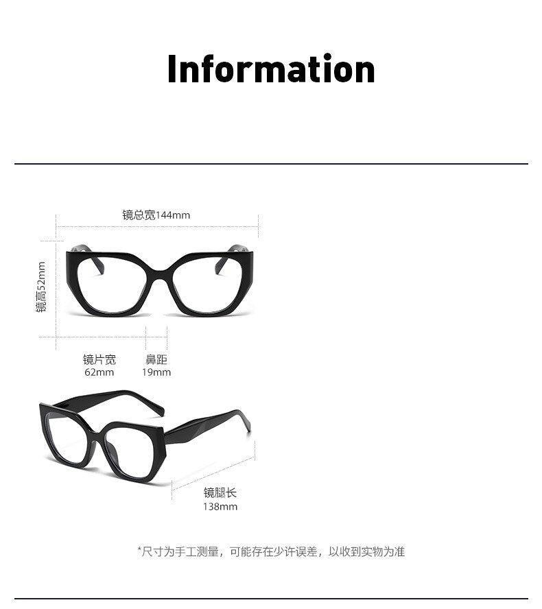 CCspace Unisex Full Rim Square Cat Eye Acetate Eyeglasses 55312 Full Rim CCspace