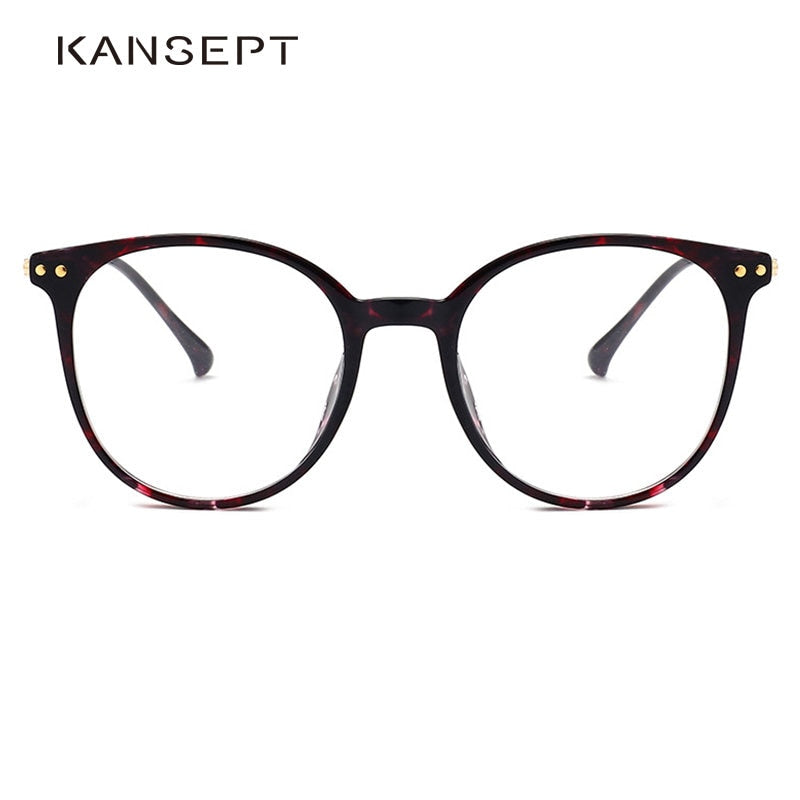 Kansept Unisex Full Rim Round Square Tr 90 Titanium Eyeglasses 90021 Full Rim Kansept
