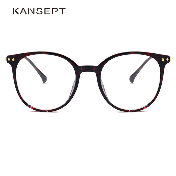 Kansept Unisex Full Rim Round Square Tr 90 Titanium Eyeglasses 90021 Full Rim Kansept