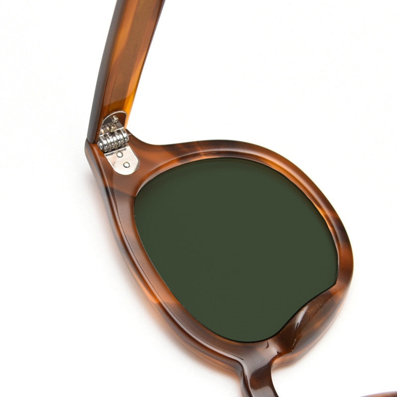Yujo Unisex Full Rim Round Acetate UV400 Polarized Sunglasses 21021 Sunglasses Yujo