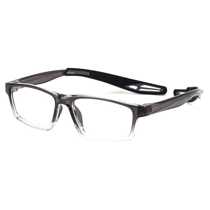 Reven Jate Unisex Full Rim Square Tr 90 Sport Eyeglasses 1219 Full Rim Reven Jate gradient grey
