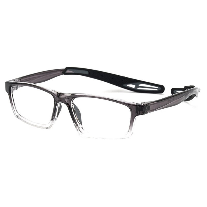 Reven Jate Unisex Full Rim Square Tr 90 Sport Eyeglasses 1219 Full Rim Reven Jate gradient grey