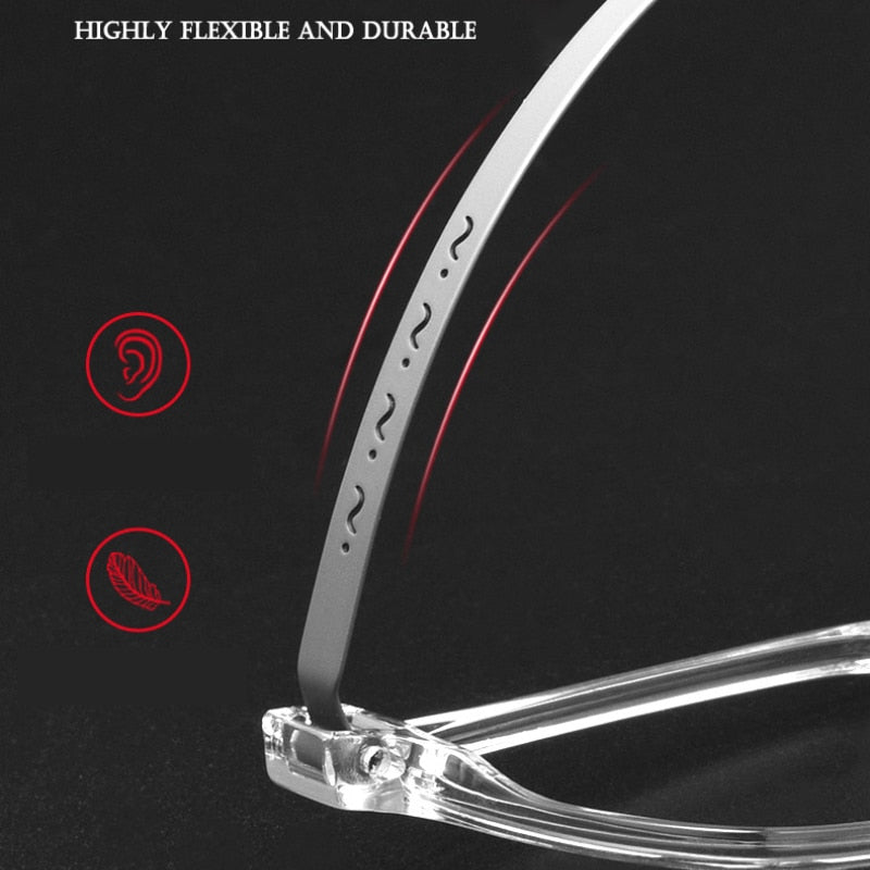 Hotony Unisex Full Rim Square Tr 90 Alloy Eyeglasses 99103T Full Rim Hotony