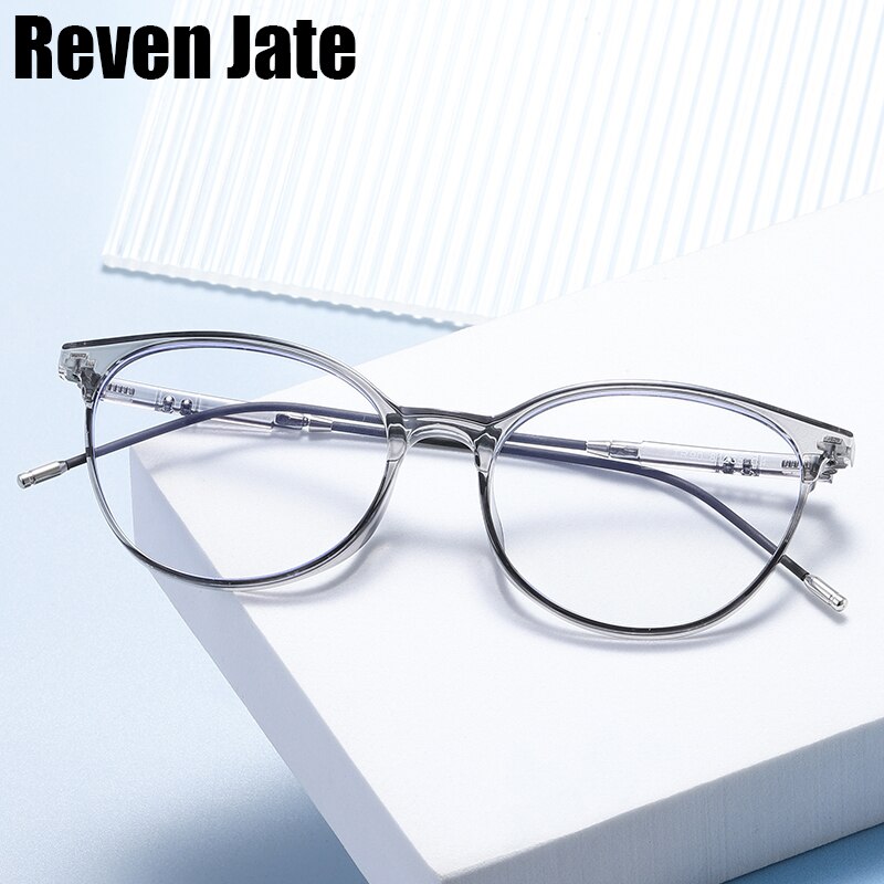 Reven Jate Unisex Full Rim Round Square Tr 90 Eyeglasses 81235 Full Rim Reven Jate