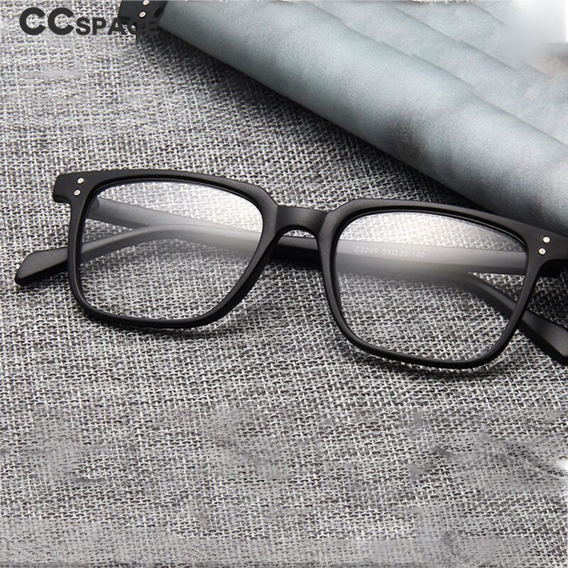 CCspace Unisex Full Rim Square Acetate Eyeglasses 55436 Full Rim CCspace