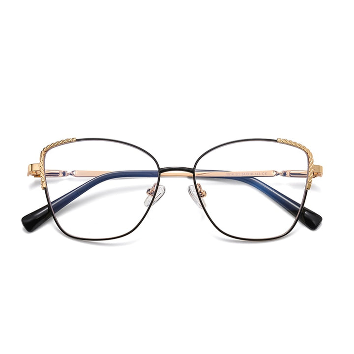 Gmei Women's Full Rim Alloy Polygonal Cat Eye Frame Eyeglasses Full Rim Gmei Optical C1