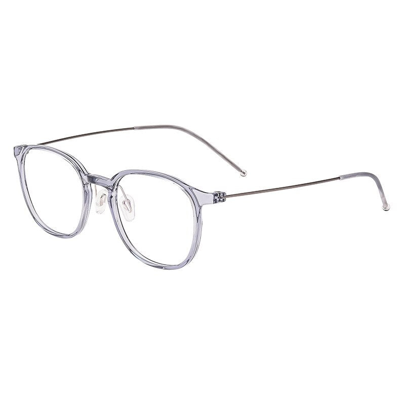 Hotony Unisex Full Rim Round Square Tr 90 Acetate Aluminum Eyeglasses 822m Full Rim Hotony