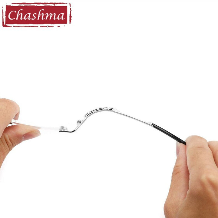 Chashma Ottica Unisex Rimless Square Titanium Eyeglasses 9014 Rimless Chashma Ottica