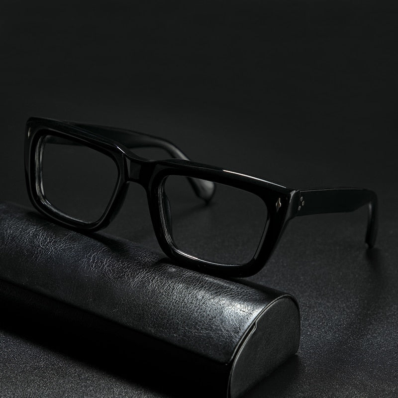 Gatenac Unisex Full Rim Square Acetate Frame Eyeglasses Gxyj776 Full Rim Gatenac