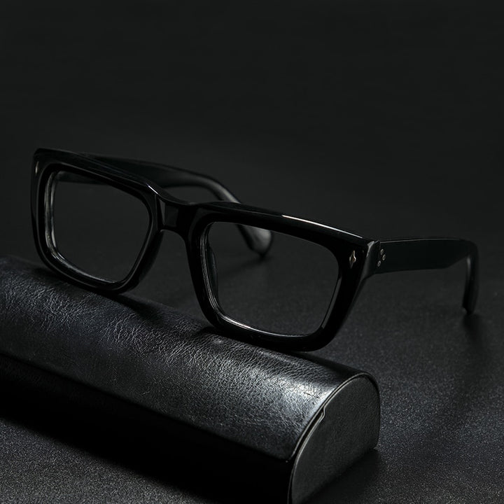 Gatenac Unisex Full Rim Square Acetate Frame Eyeglasses Gxyj776 Full Rim Gatenac