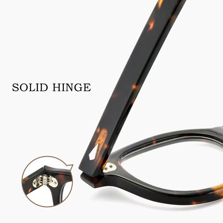 Yimaruili Unisex Full Rim Round Acetate Eyeglasses Three Sizes Y1915 Full Rim Yimaruili Eyeglasses