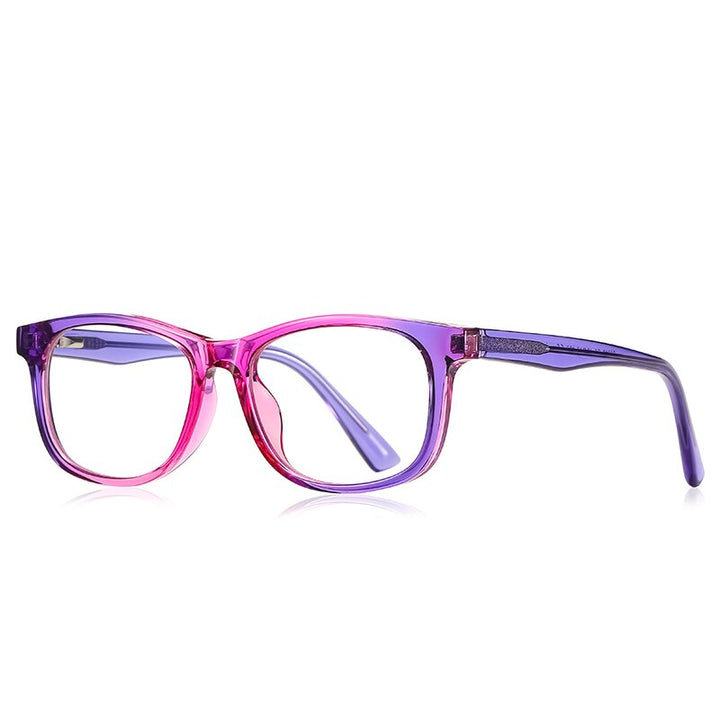 Zirosat Children's Unisex Full Rim Square Tr 90 + Cp Eyeglasses 20212 Full Rim Zirosat C5