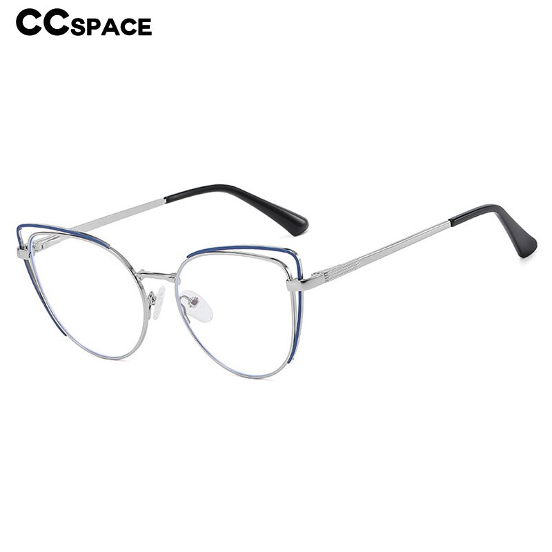 CCspace Women's Full Rim Cat Eye Acetate Alloy Eyeglasses 55253 Full Rim CCspace
