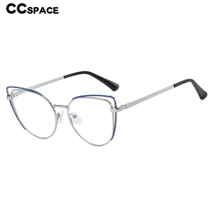 CCspace Women's Full Rim Cat Eye Acetate Alloy Eyeglasses 55253 Full Rim CCspace