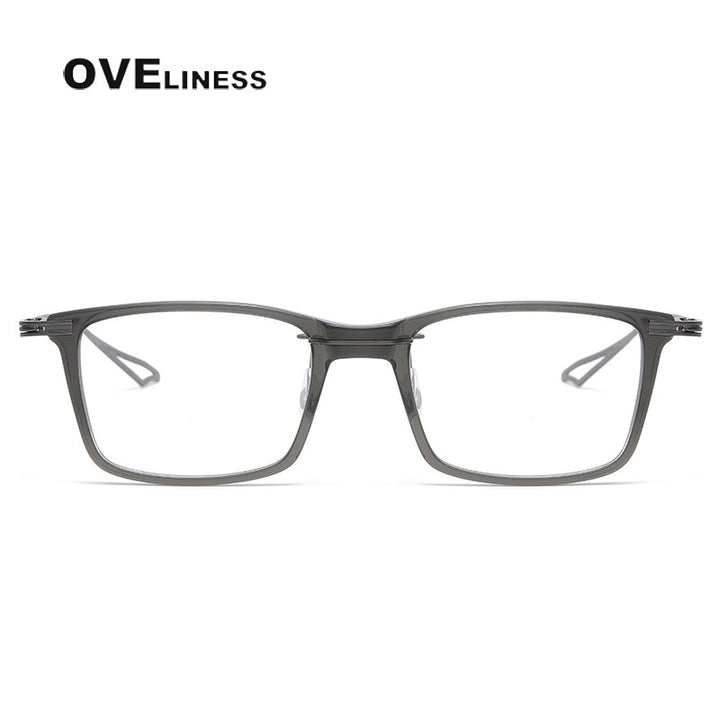 Oveliness Unisex Full Rim Square Acetate Titanium Eyeglasses Act-Seven Full Rim Oveliness