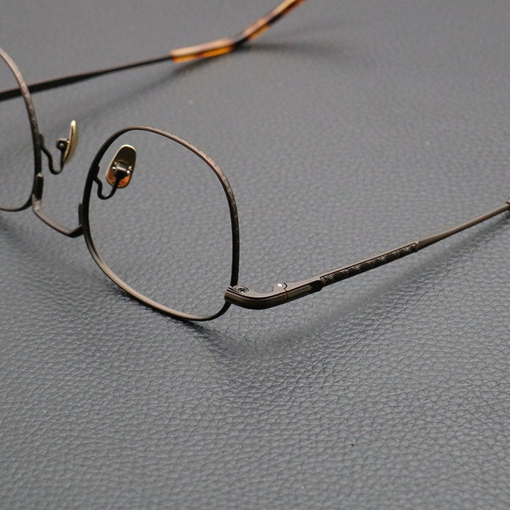 Gatenac Unisex Full Rim Square Titanium Eyeglasses Gxyj840 Full Rim Gatenac