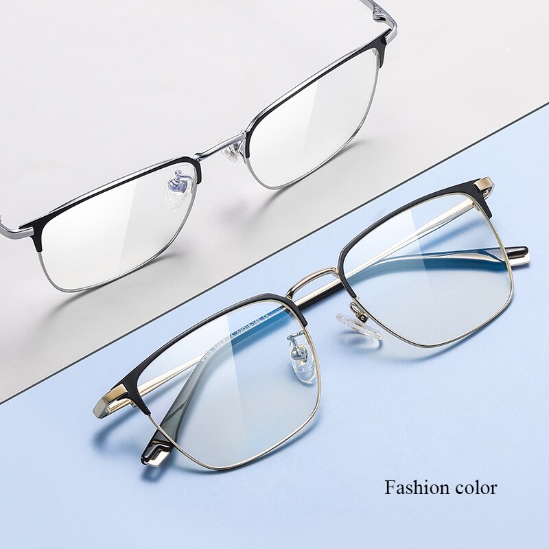 Bclear Unisex Full Rim Square Titanium Eyeglasses Wdpt915 Full Rim Bclear