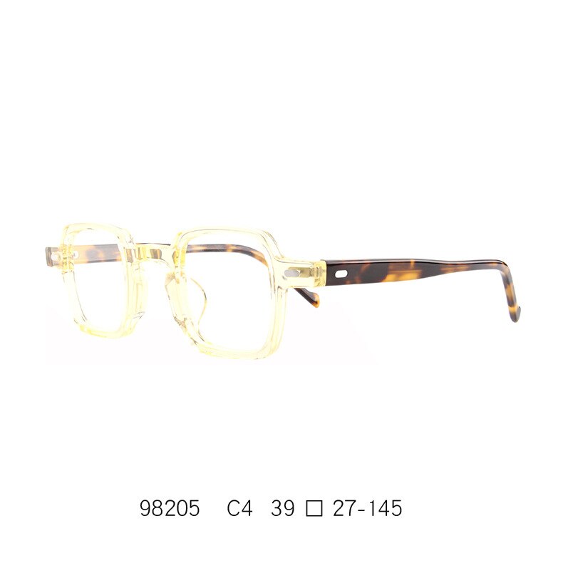 CCspace Women's Full Rim Square Acetate Eyeglasses 55241 Full Rim CCspace Yellow China