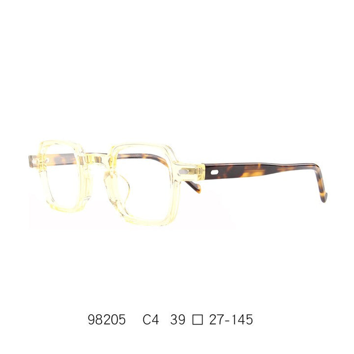 CCspace Women's Full Rim Square Acetate Eyeglasses 55241 Full Rim CCspace Yellow China