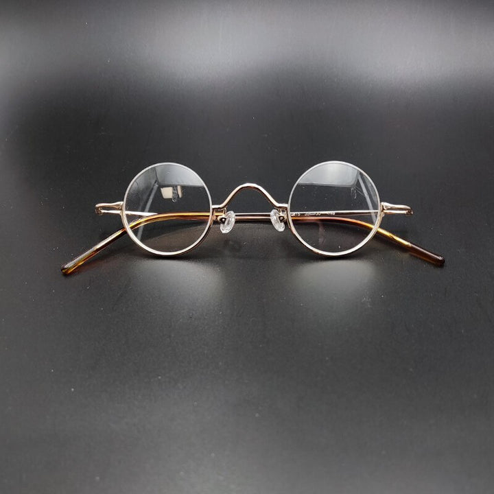 Yujo Unisex Semi Rim Round 35mm Alloy Anti blue Light Reading Glasses Reading Glasses Yujo
