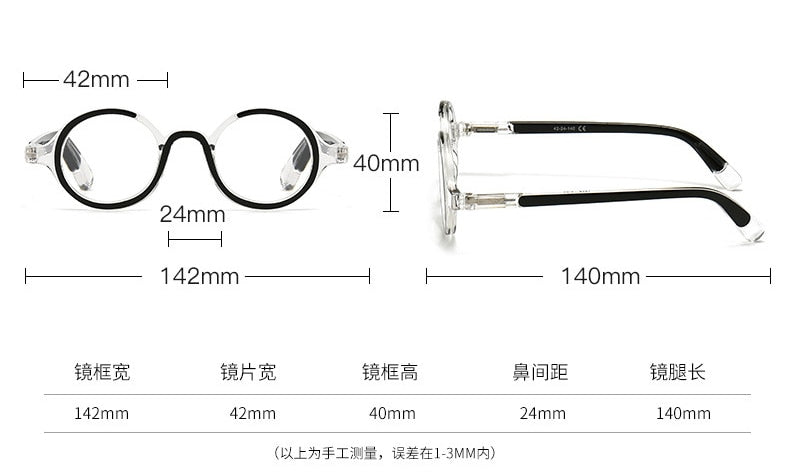 CCspace Women's Full Rim Round Acetate Hyperopic Reading Glasses 55299 Reading Glasses CCspace
