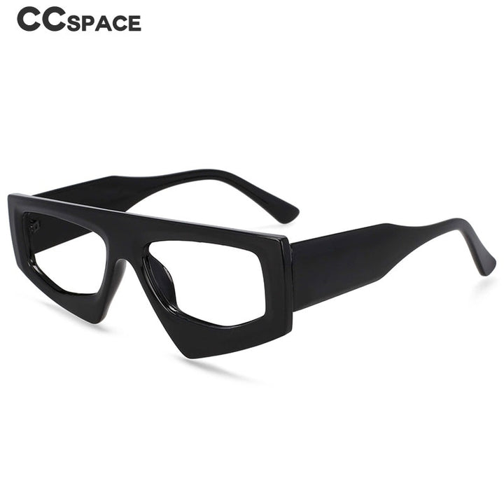 CCspace Unisex Full Rim Irregular Rectangle Acetate Eyeglasses 54421 Full Rim CCspace