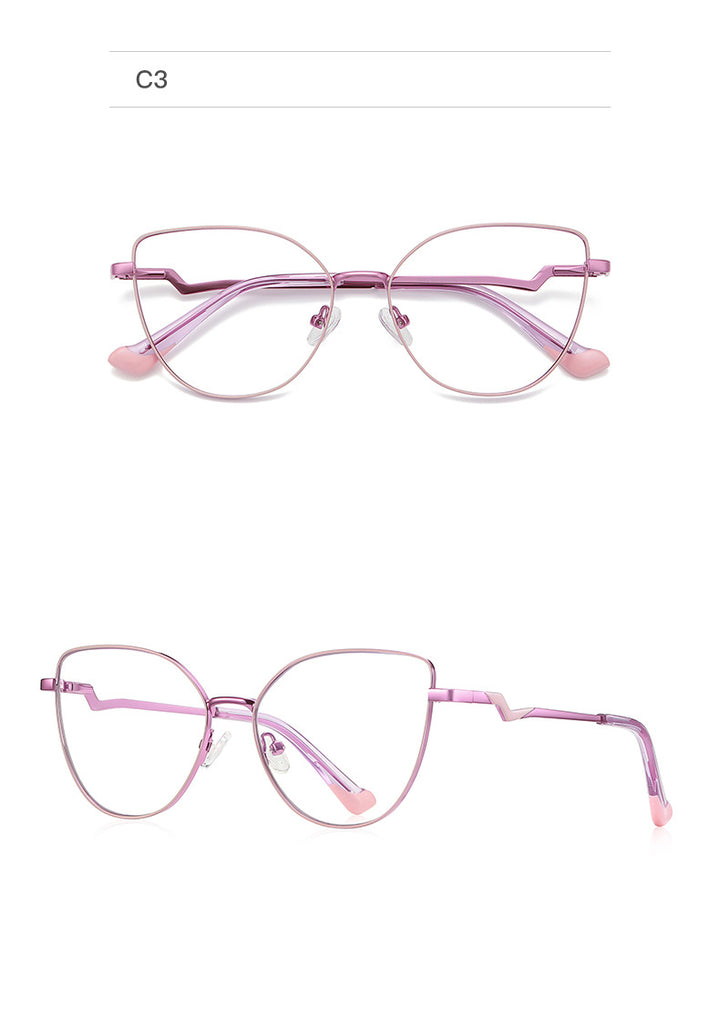 Hotony Unisex Full Rim Cat Eye Alloy Frame Eyeglasses 3043 Full Rim Hotony