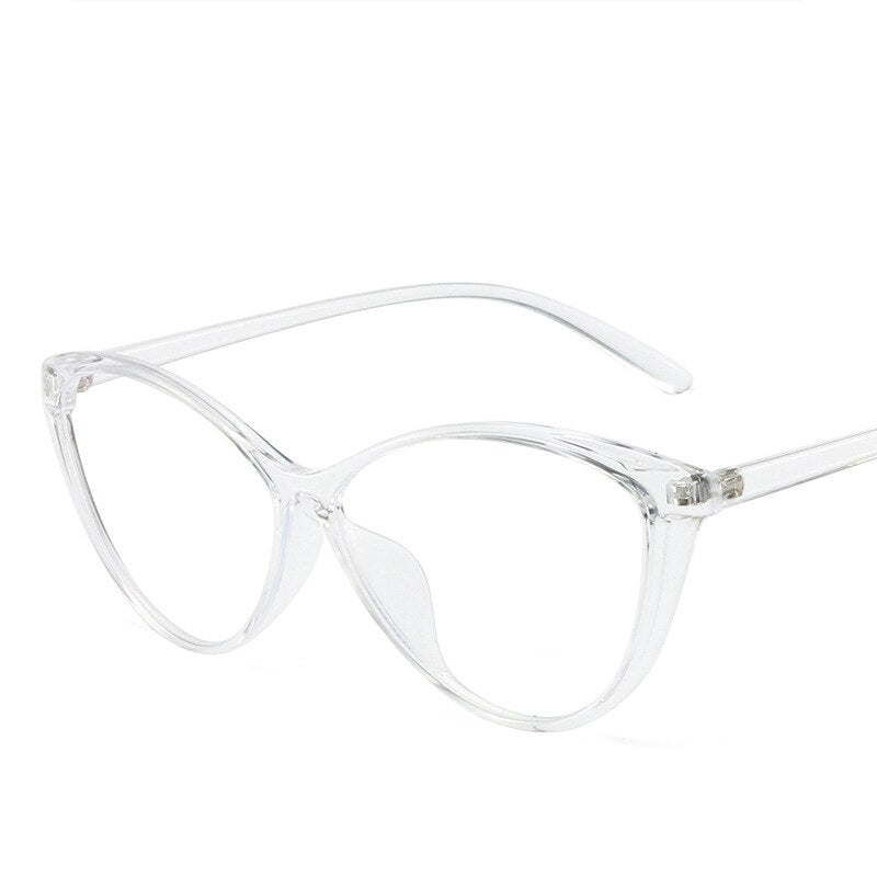 CCspace Unisex Full Rim Cat Eye Tr 90 Eyeglasses 55533 Full Rim CCspace China White