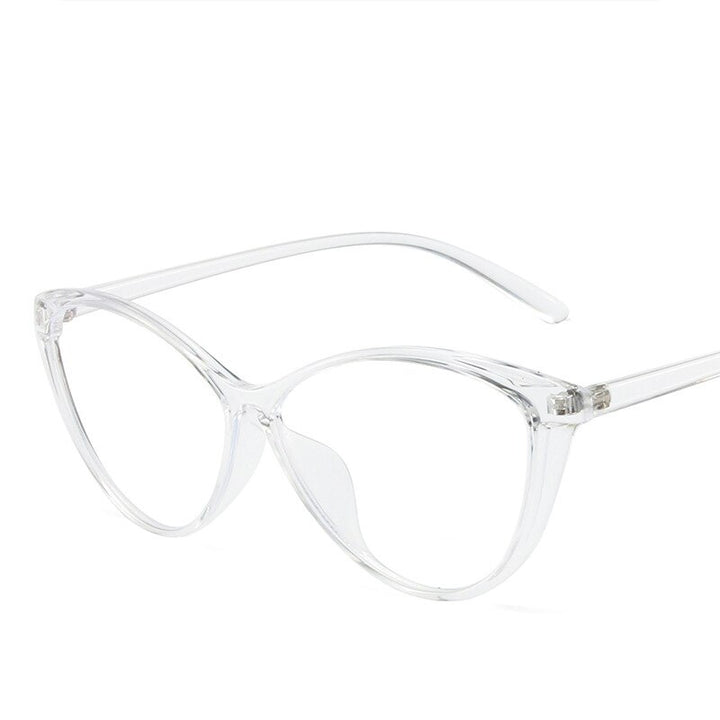CCspace Unisex Full Rim Cat Eye Tr 90 Eyeglasses 55533 Full Rim CCspace China White