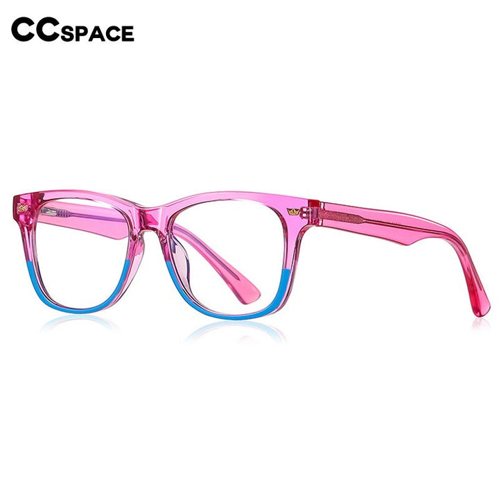 CCspace Children's Unisex Full Rim Square Tr 90 Titanium Frame Eyeglasses 54574 Full Rim CCspace
