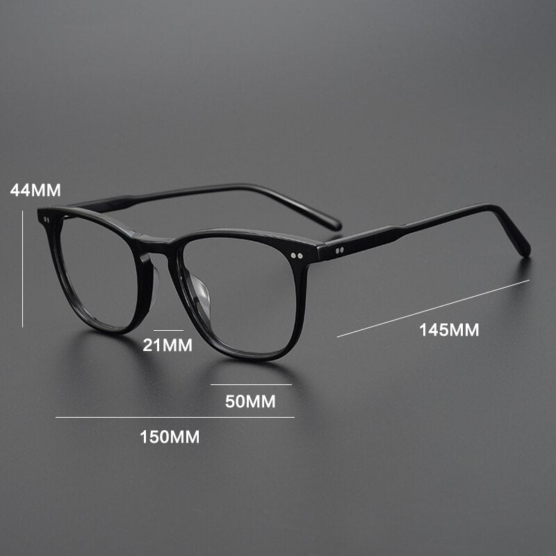 Gatenac Unisex Full Rim Round Square Acetate Eyeglasses Gxyj963 Full Rim Gatenac