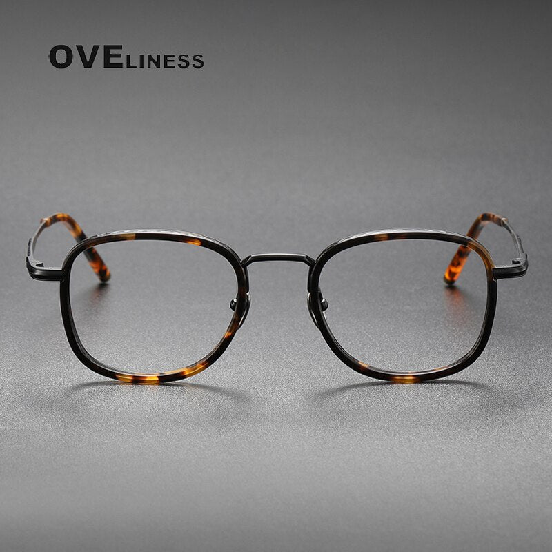 Oveliness Unisex Full Rim Square Acetate Titanium Eyeglasses Alcor Full Rim Oveliness