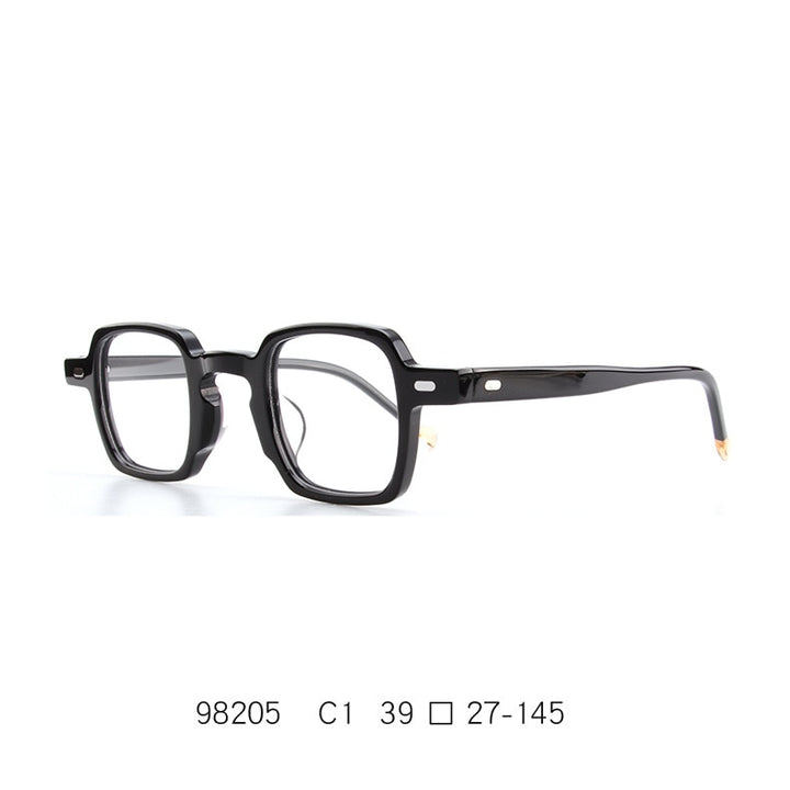 CCspace Women's Full Rim Square Acetate Eyeglasses 55241 Full Rim CCspace Blakc China