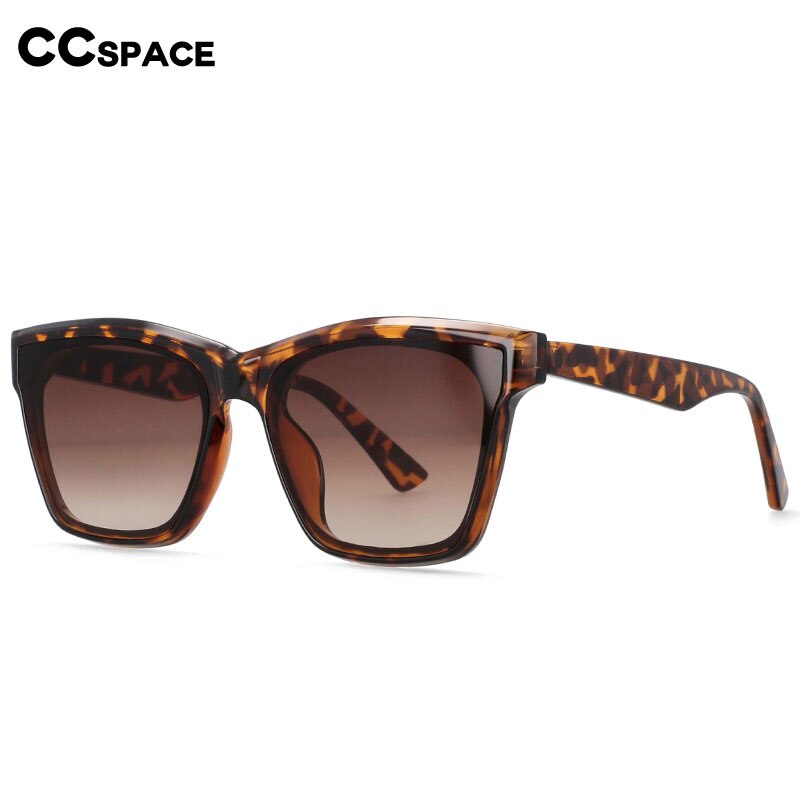 CCspace Women's Full Rim Square Acetate Frame Sunglasses 53257 Sunglasses CCspace Sunglasses