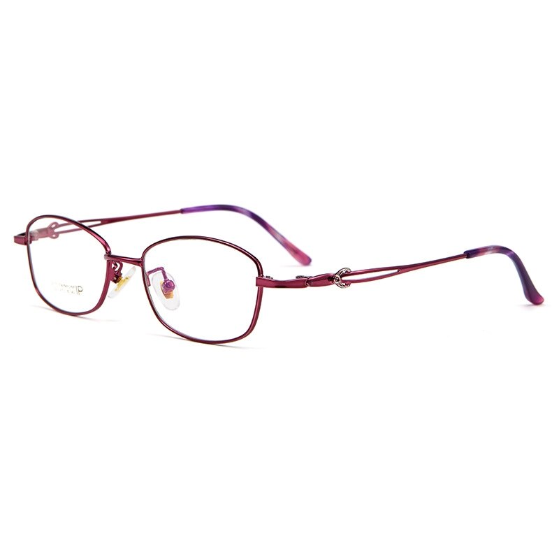 Yimaruili Unisex Full Rim Square Titanium Eyeglasses 3531Ti Full Rim Yimaruili Eyeglasses Purple