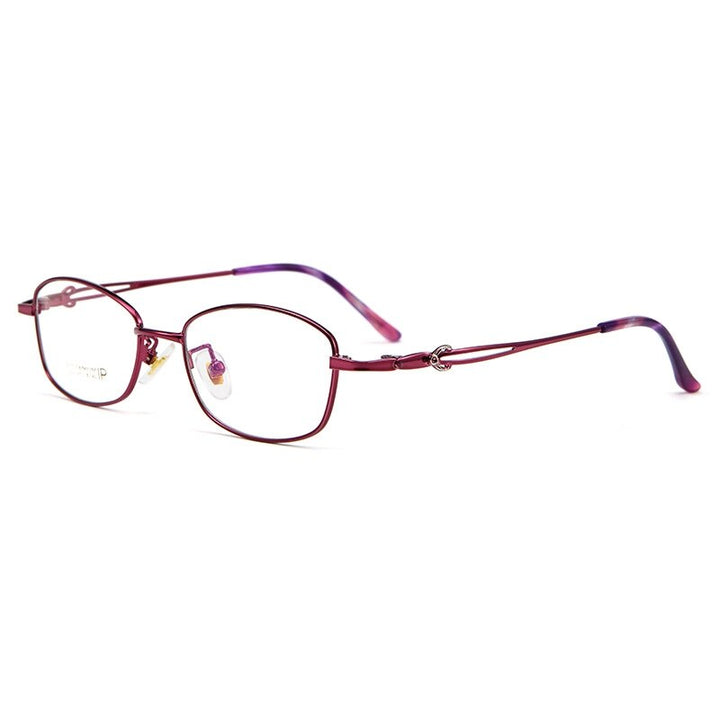 Yimaruili Unisex Full Rim Square Titanium Eyeglasses 3531Ti Full Rim Yimaruili Eyeglasses Purple
