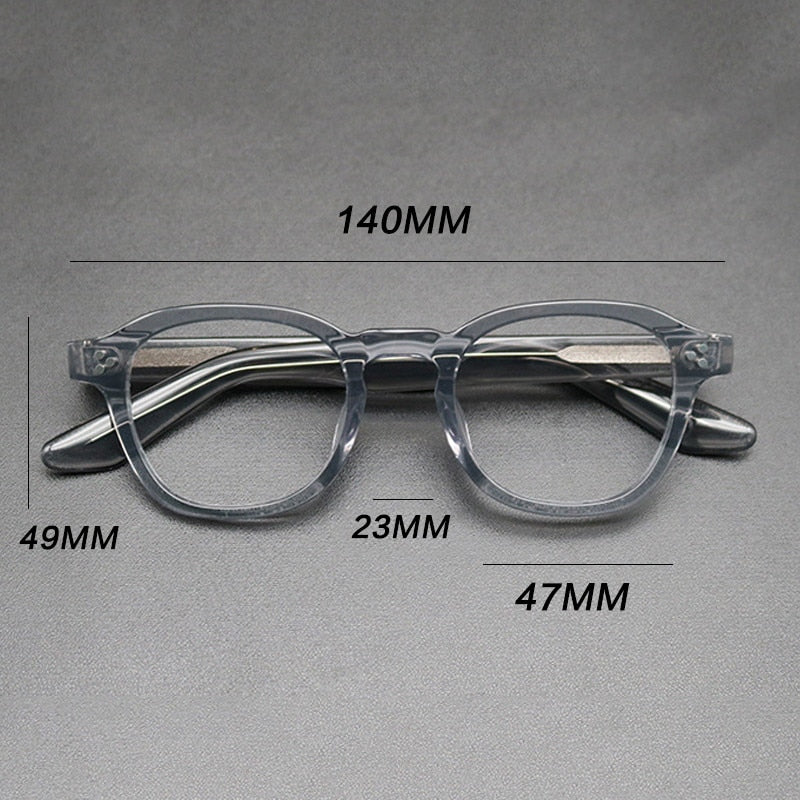 Gatenac Unisex Full Rim Square Acetate Frame Eyeglasses Gxyj684 Full Rim Gatenac