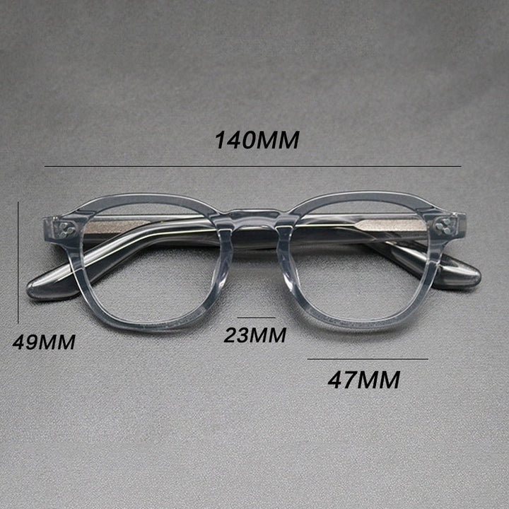 Gatenac Unisex Full Rim Square Acetate Frame Eyeglasses Gxyj684 Full Rim Gatenac