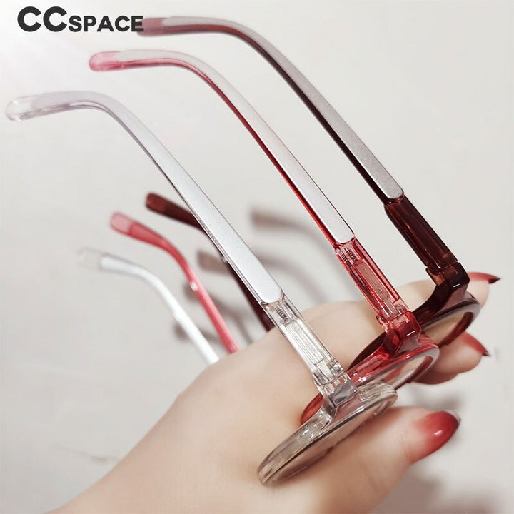 CCspace Women's Full Rim Round Acetate Hyperopic Reading Glasses 55299 Reading Glasses CCspace