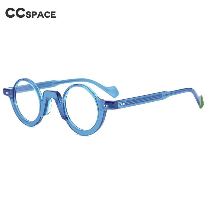 CCspace Unisex Full Rim Round Acetate Eyeglasses 55305 Full Rim CCspace